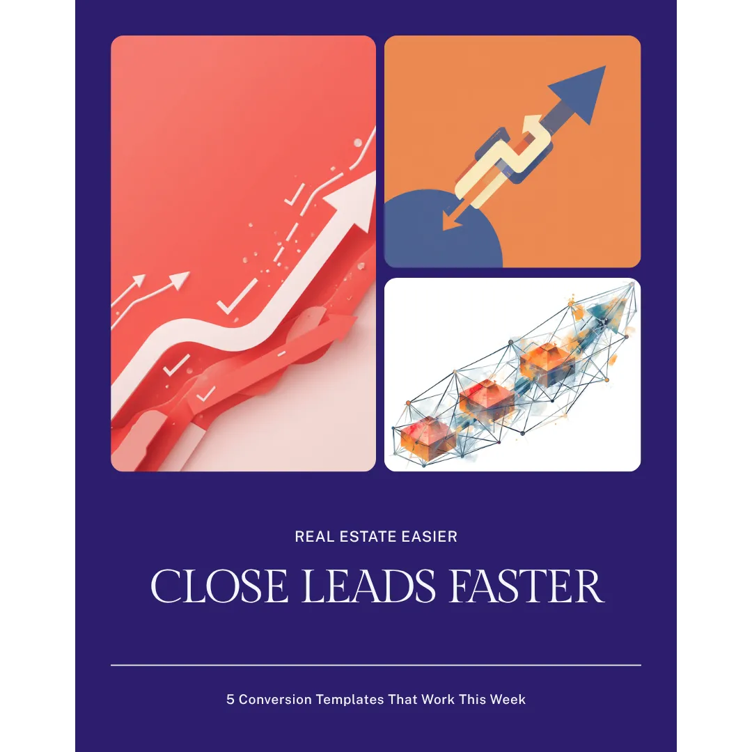 Real Estate Easier - Lead conversion speed graphic showing close leads faster concept
