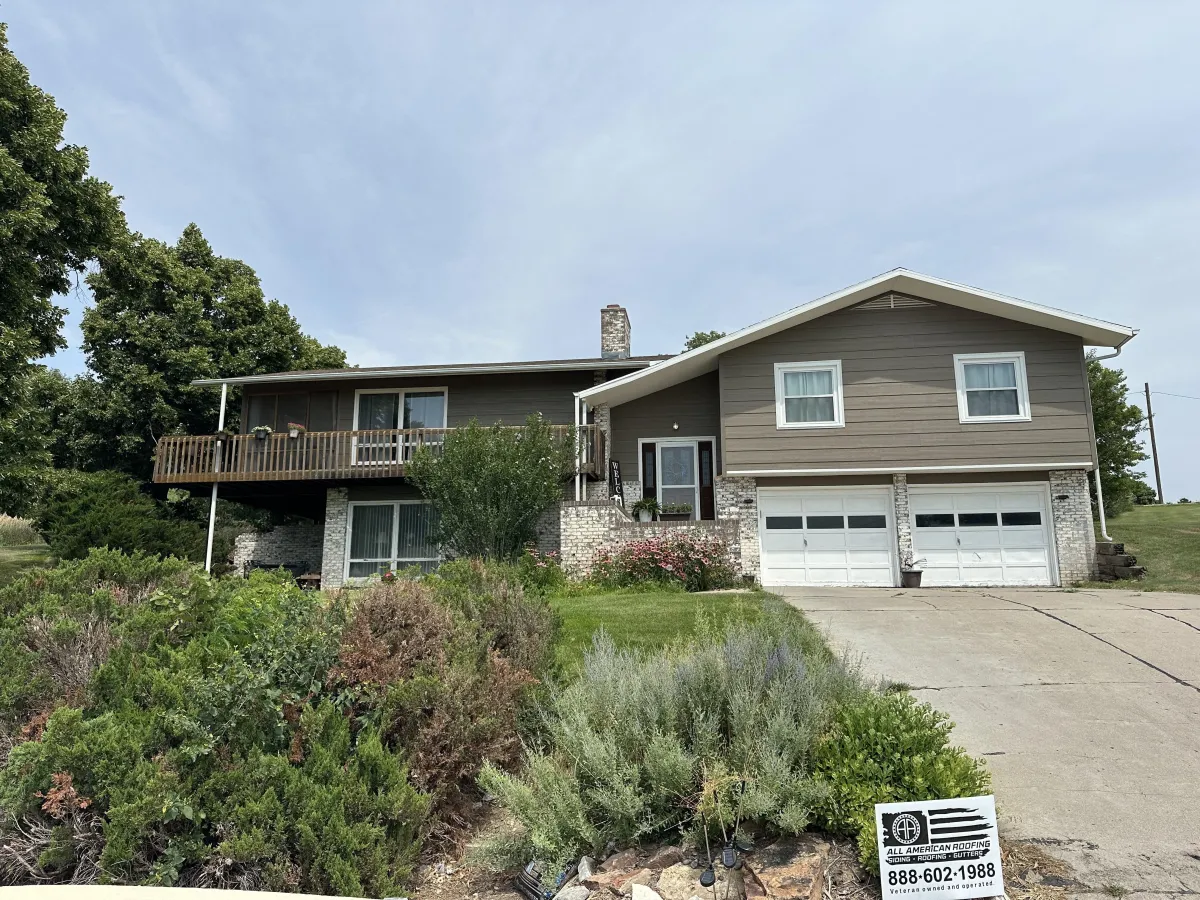 a newly installed roofing of a house