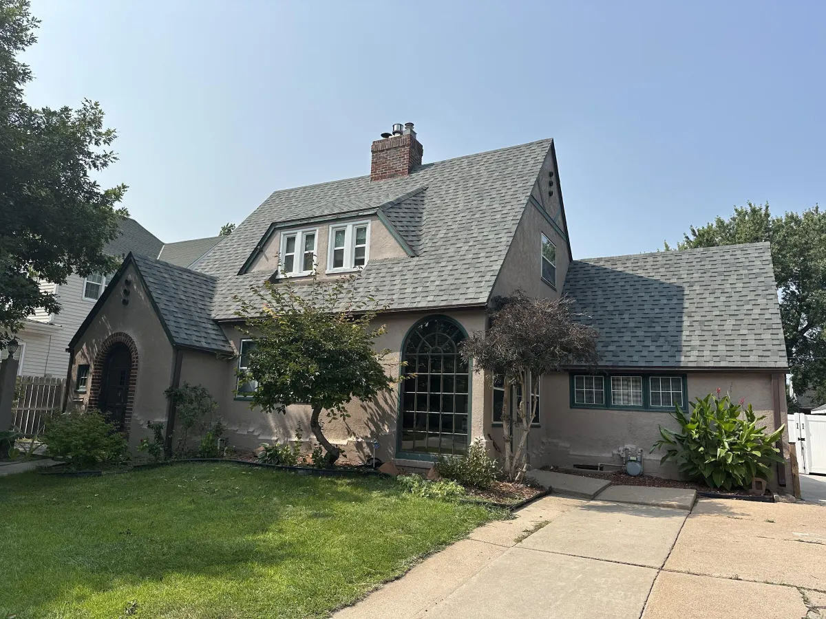 a beautiful house with newly installed roofing