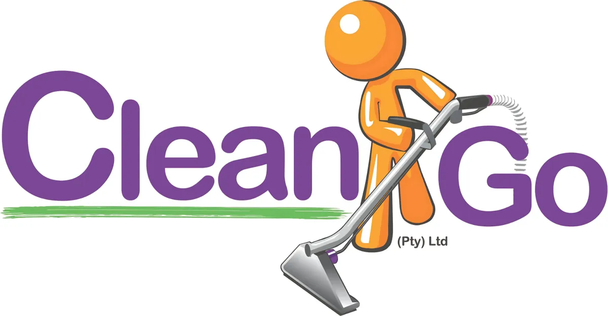 Orange, Purple and Green Clean and Go Logo