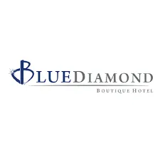 Blue and Silver Logo of BlueDiamond Hotel
