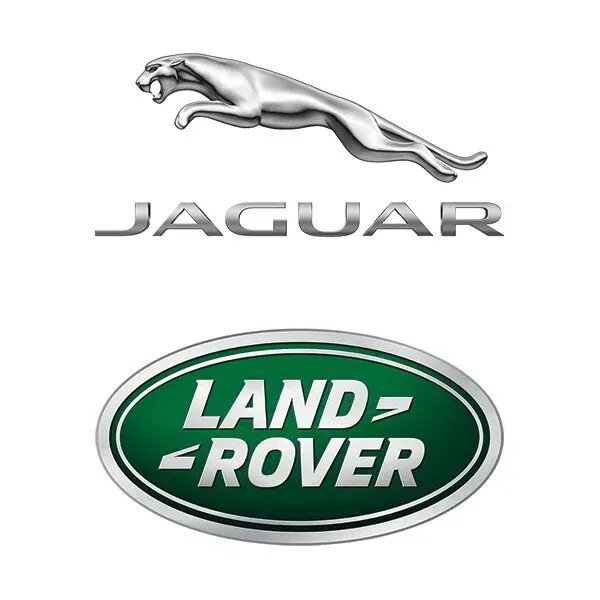 Silver and Green Logos of Jaguar / Land Rover