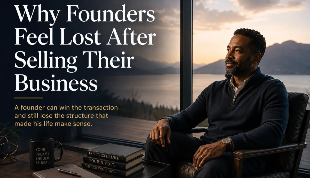 Founder reflecting on life after selling his business and preparing for what comes next