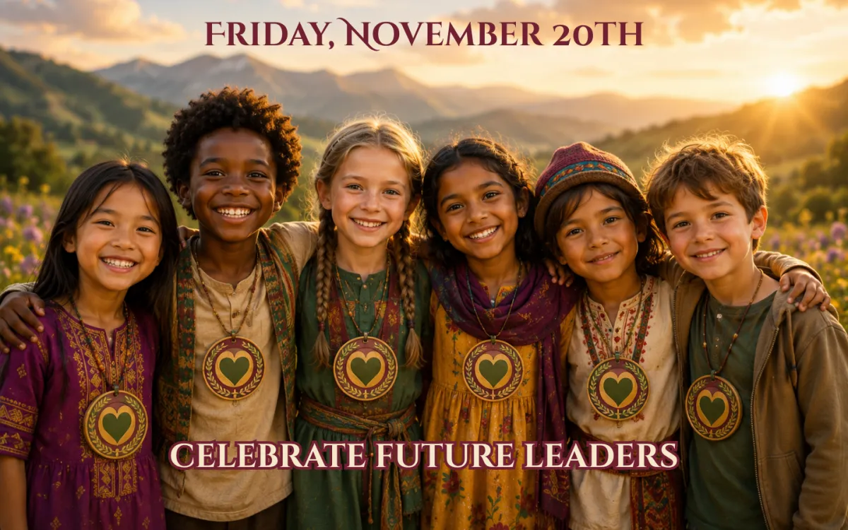 Children of different cultures and abilities coming together for peace