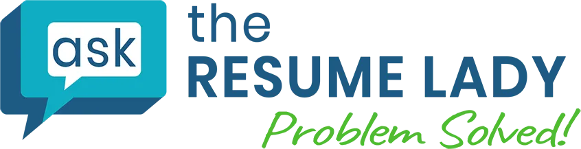 Ask The Resume Lady Logo with Tag Line Problem Solved