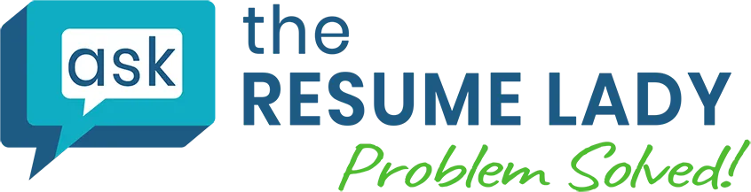 Ask The Resume Lady Logo with the tag line, Problem Solved