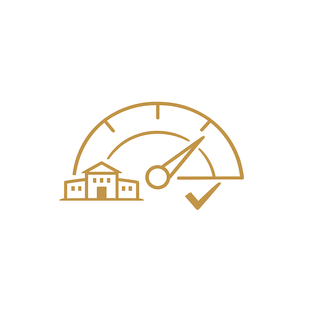 Gold control-panel icon representing organisational readiness