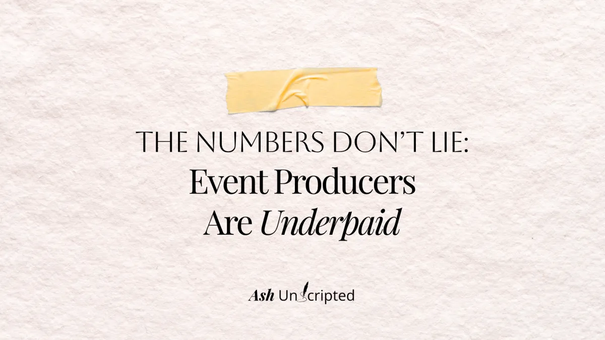 Ashley Redick discussing the value and compensation of event producers in the events industry