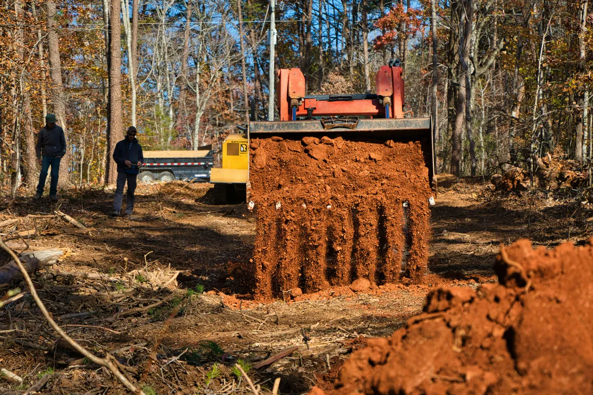 Excavation work for septic system repair and replacement