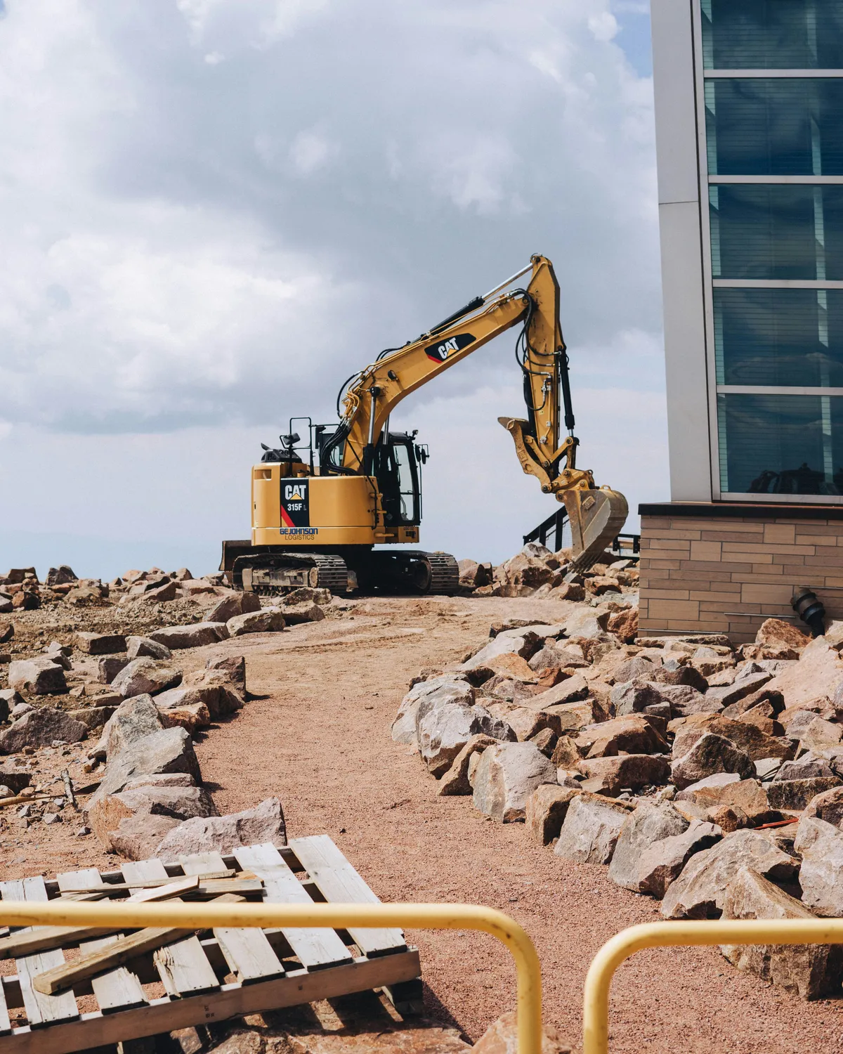 Excavator working on a Central Pennsylvania property project