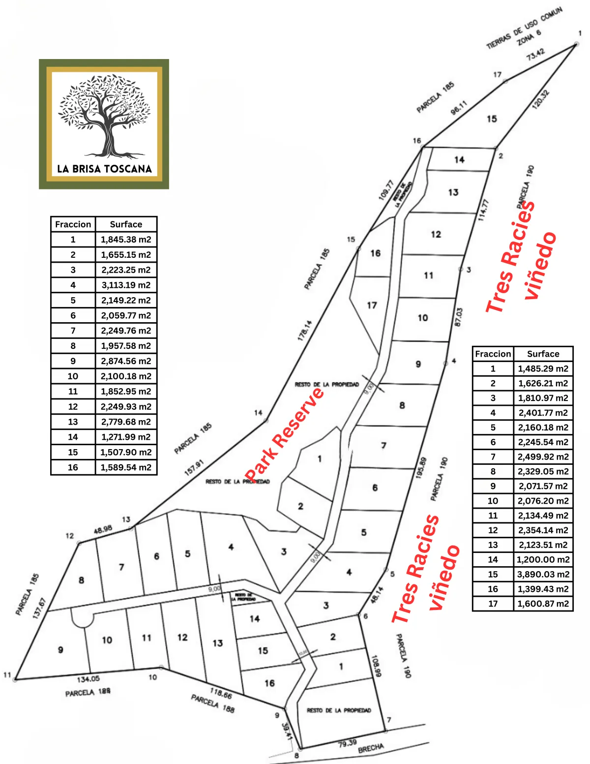 La Brisa Toscana Property Plan