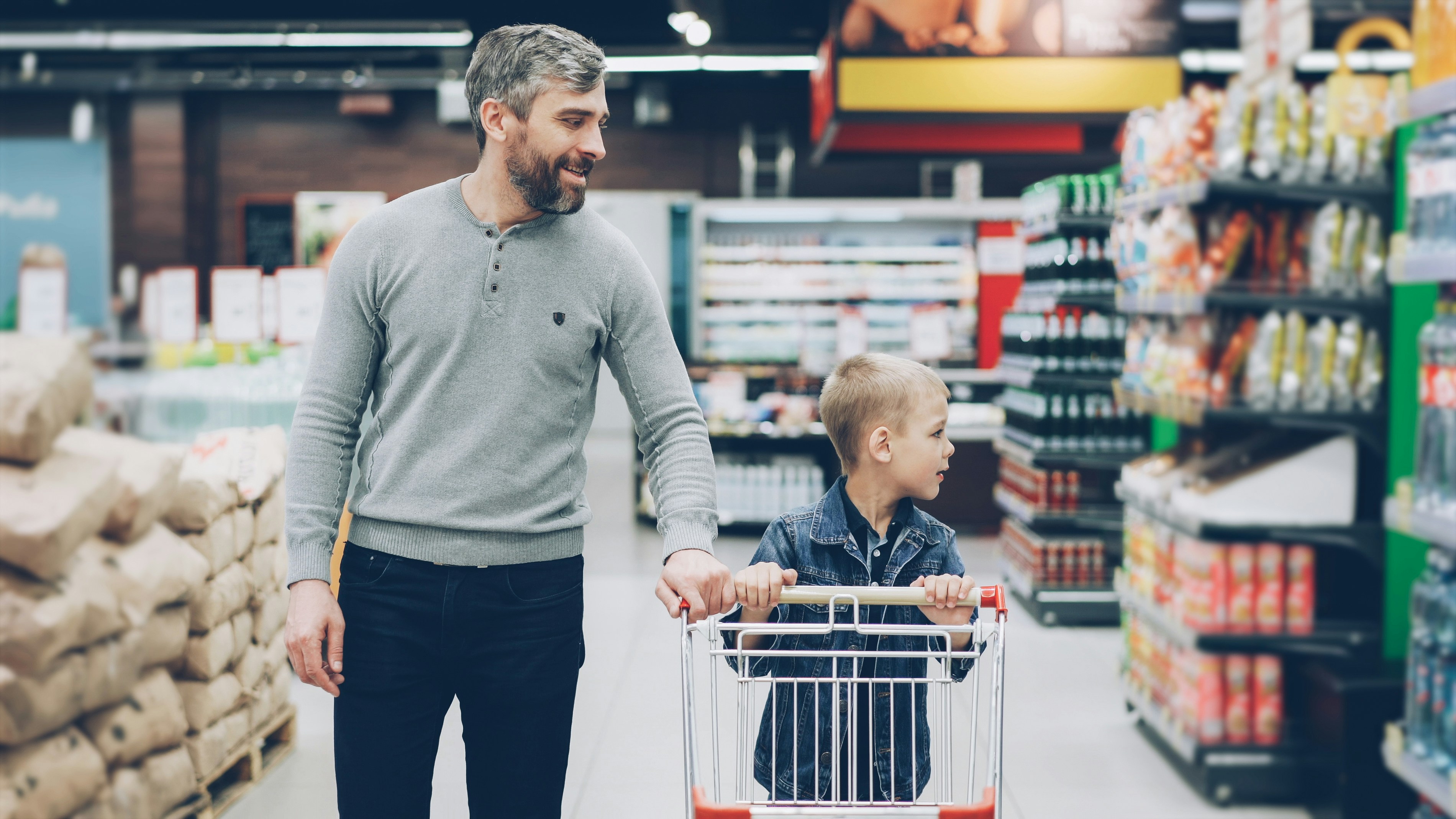 Shopping with parents