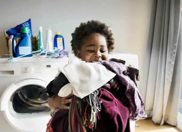 Kids doing chores