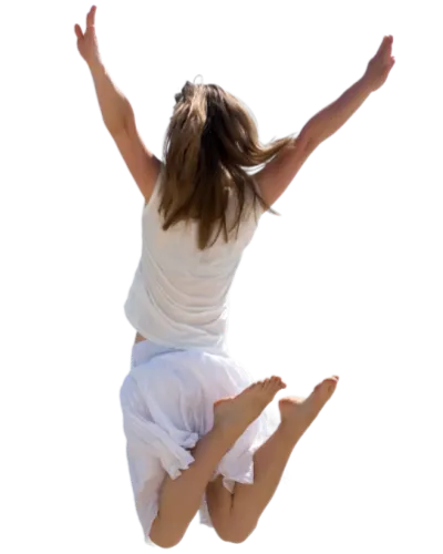 Jumping woman