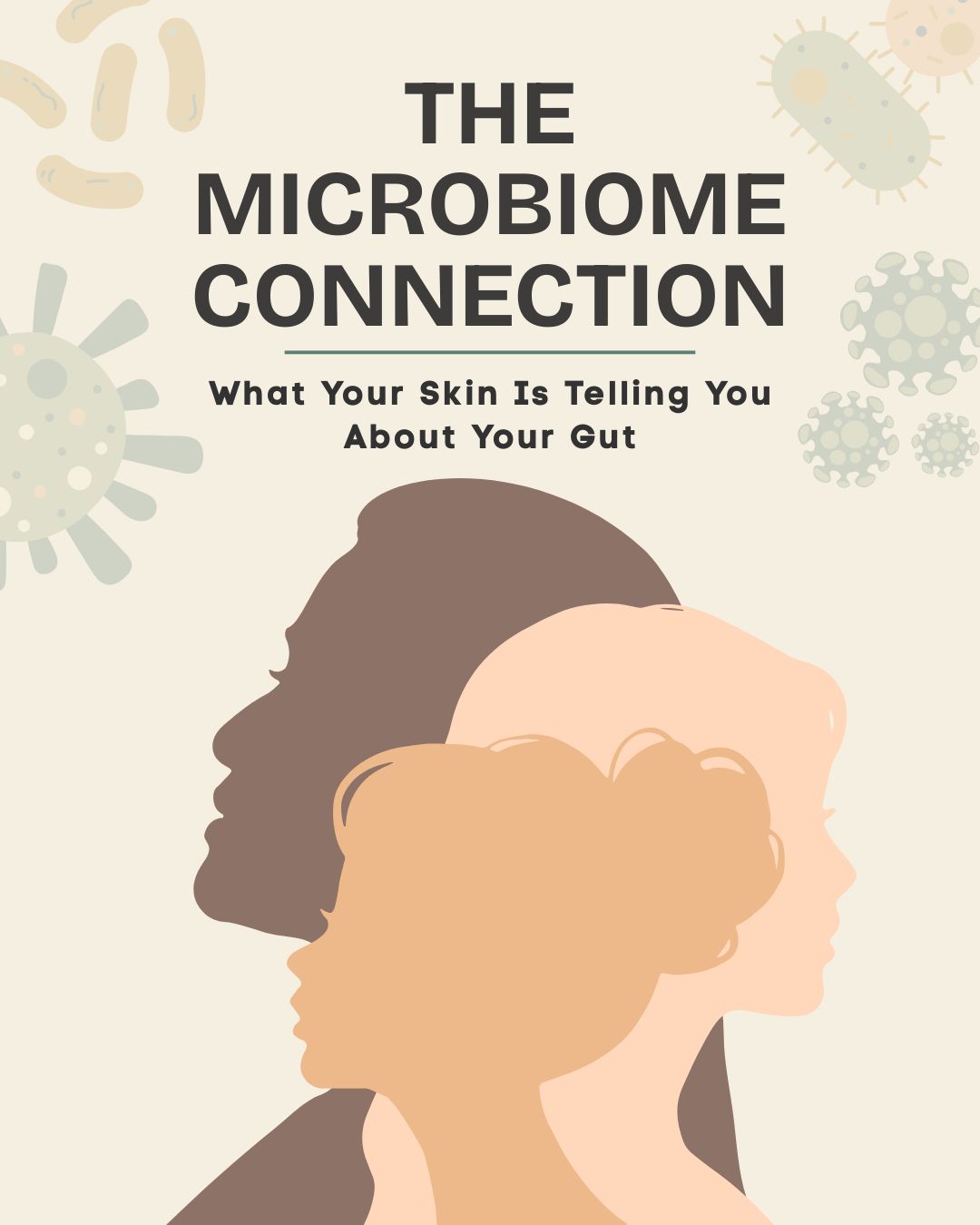 Flyer for a live virtual workshop titled “The Microbiome Connection: What Your Skin Is Telling You About Your Gut