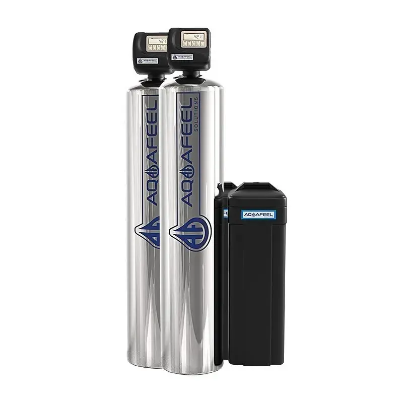 Sistema de purificación de agua para hogares y negocios en Nueva Jersey, con filtración avanzada y tanques de acero inoxidable para mejorar la calidad del agua potable.