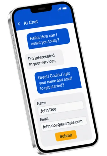 Professional tradesperson using Smart Business Systems on a mobile device to manage leads