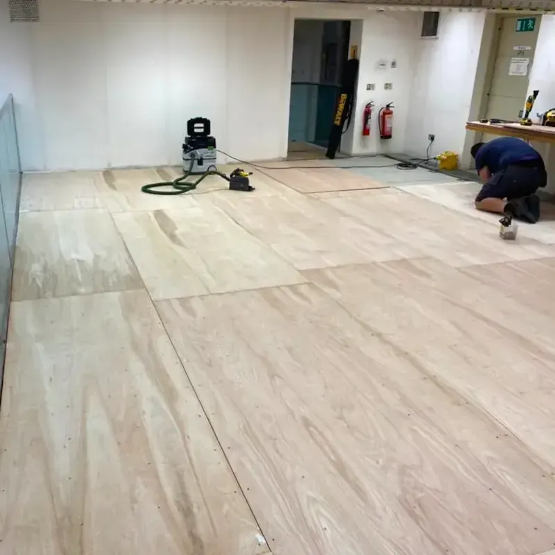 Commercial Wood Floor Installation by Cornwall Floorcare