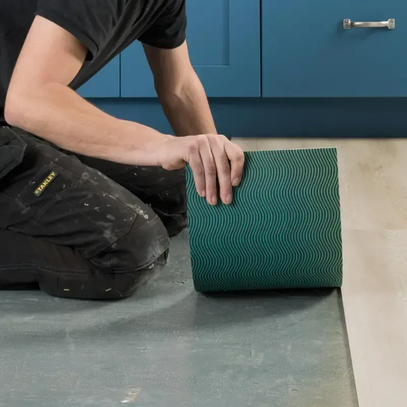 Flooring underlay installation carried out by Cornwall Floorcare