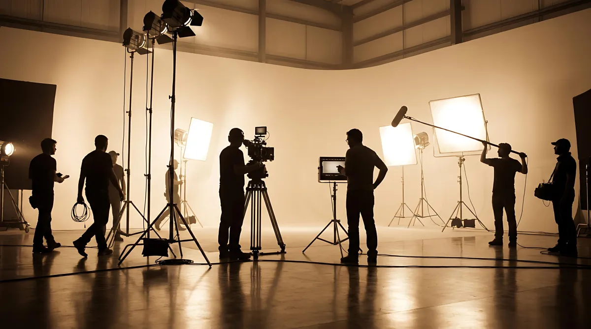 Film Crew on set Prparing