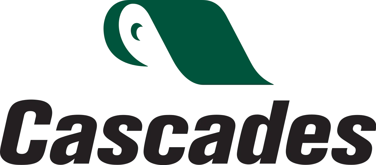 Cascades logo, strategic partner for paper recycling