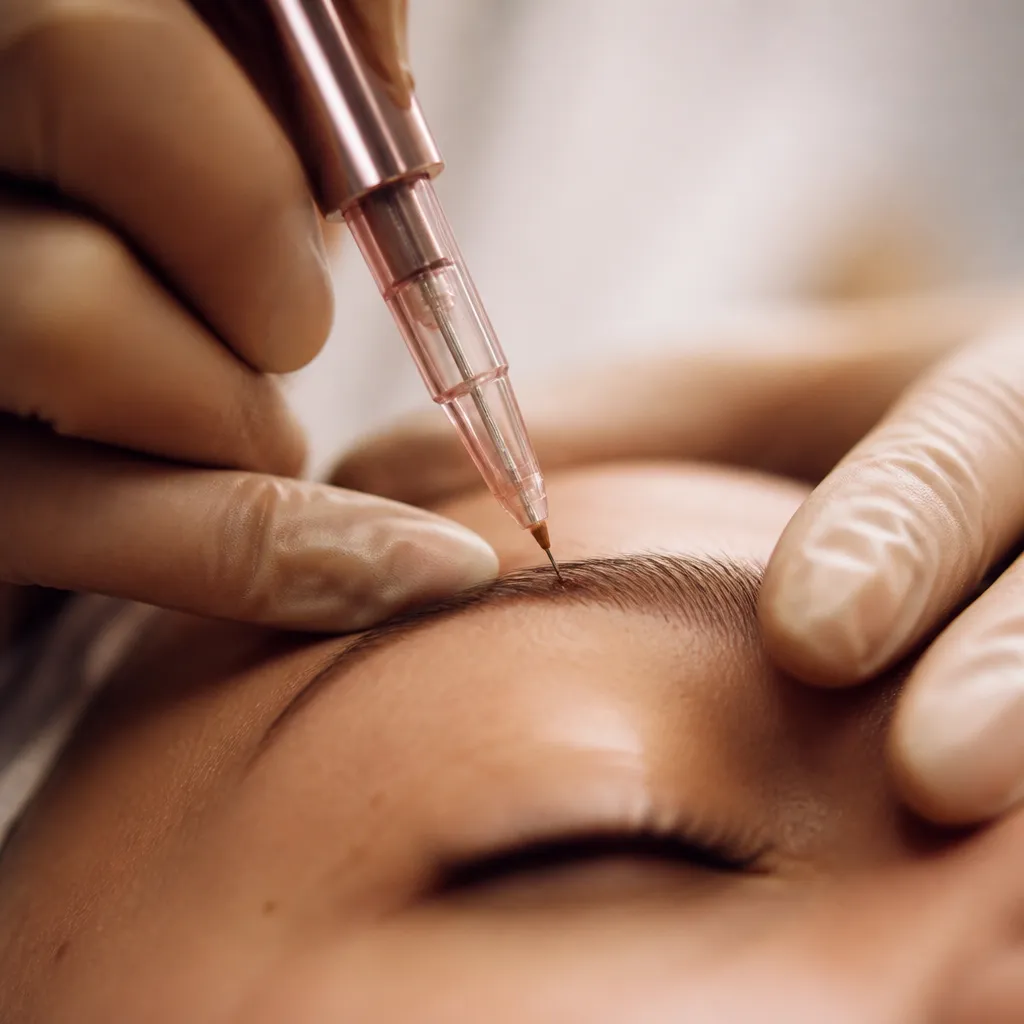 Permanent Make-up Ergebnis feine Härchenzeichnung