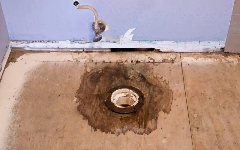 Bathroom water damage