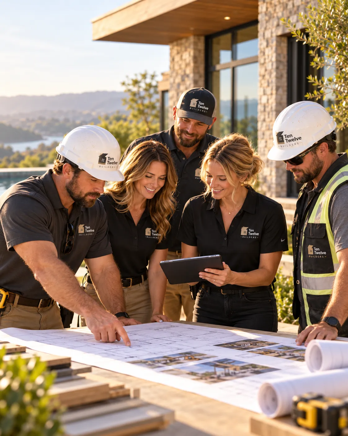 Covered outdoor kitchen, home framing and construction planning