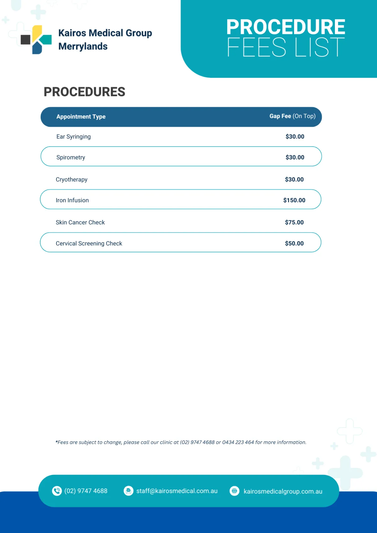 Procedure Fees