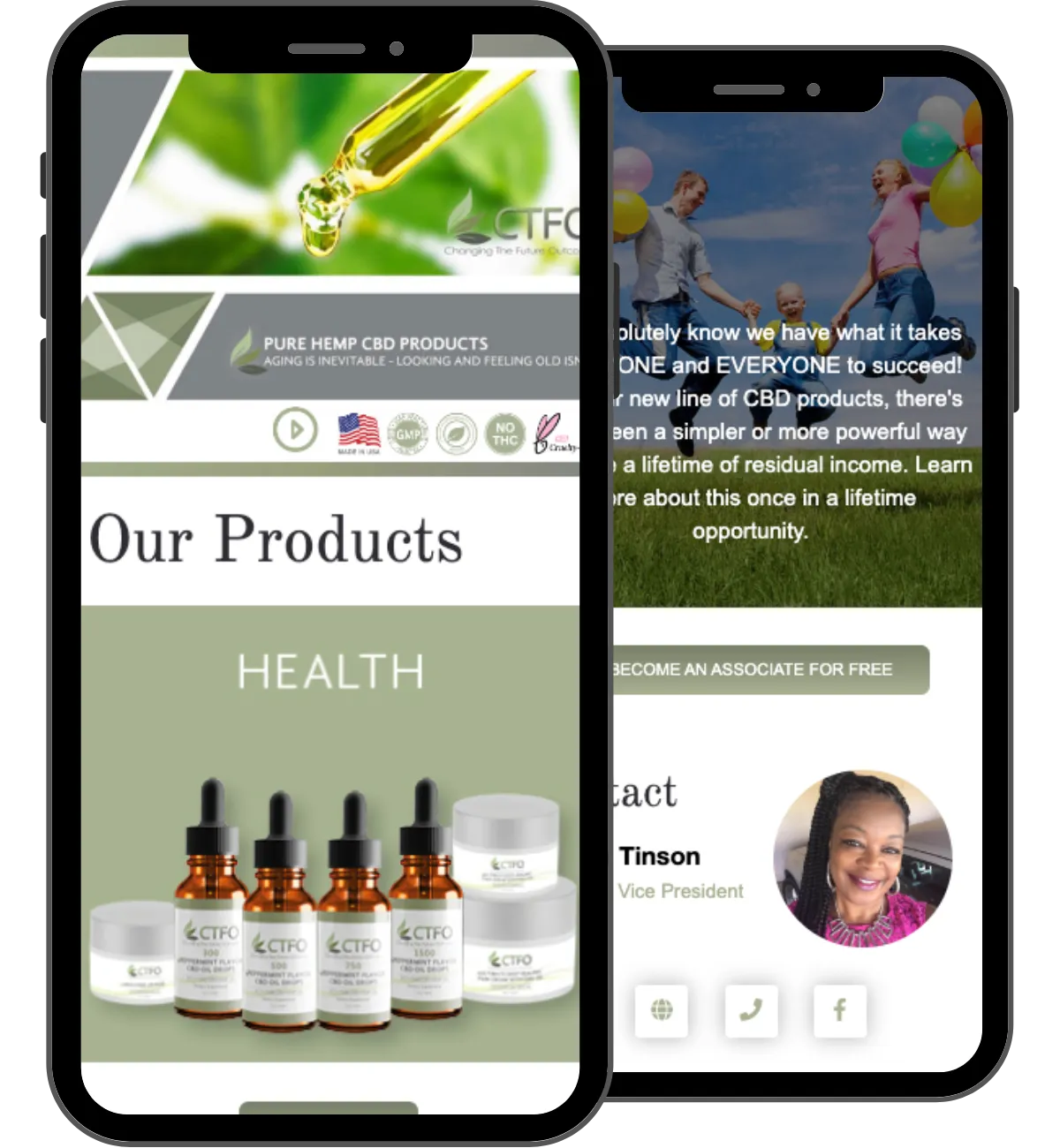 Product showcase digital card template