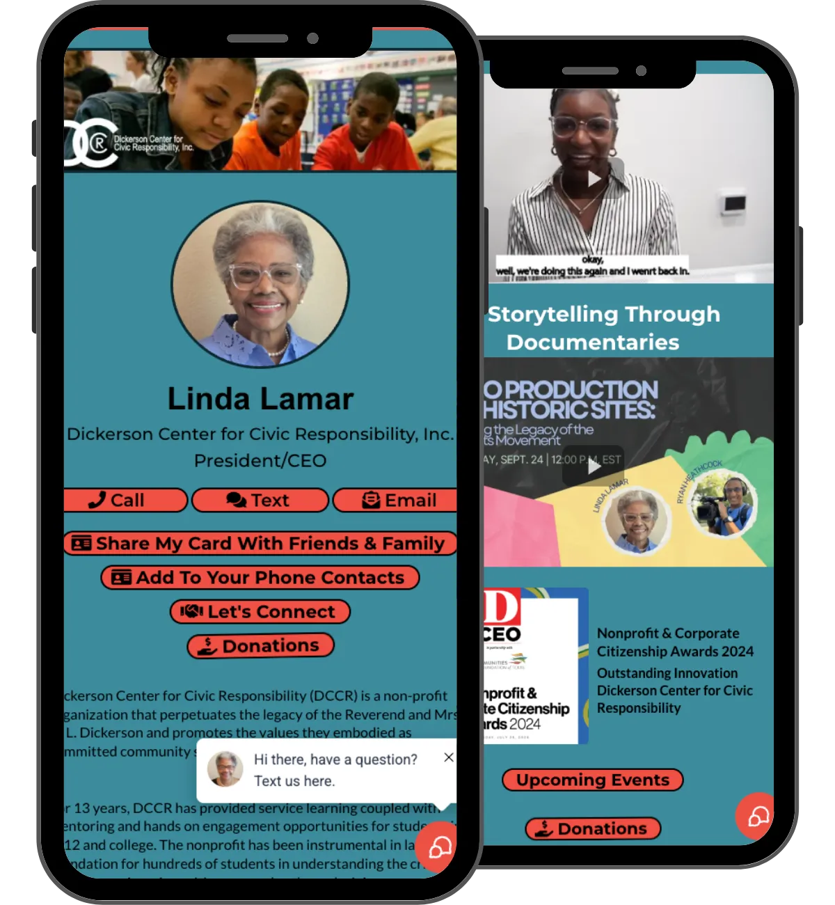 Nonprofit and charity digital card template