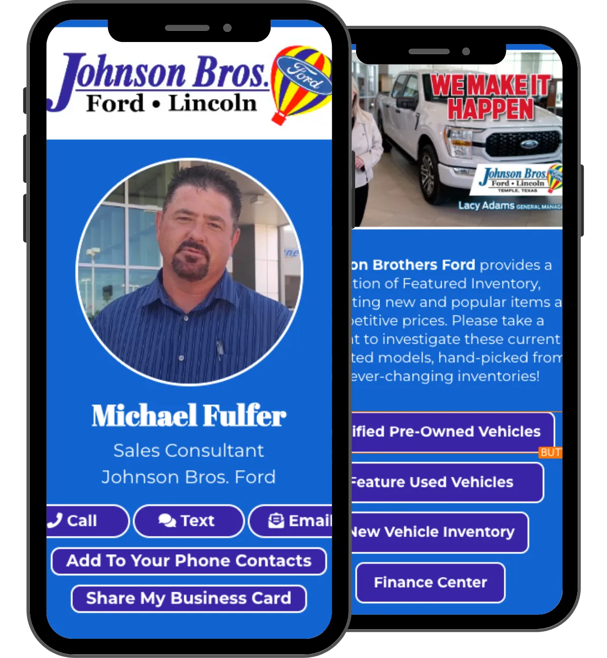 Automotive business digital card template