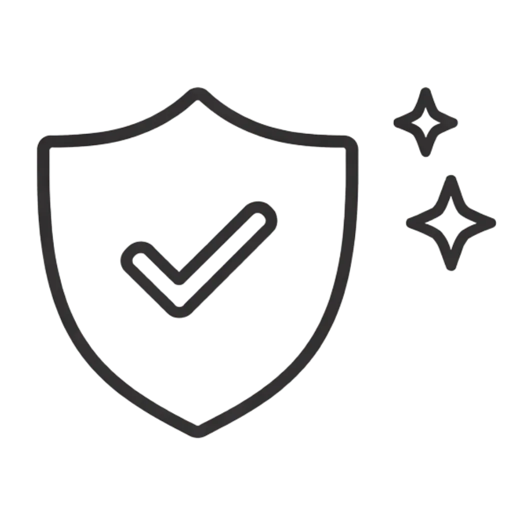 Best Wollongong Property Buyer - modern minimalist outloine with a tick in the middle of the shield with stars