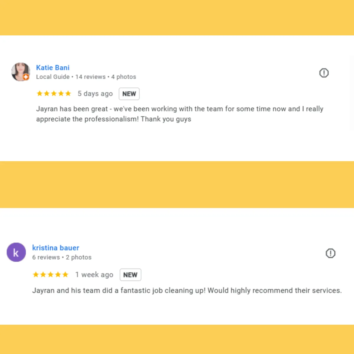 dog poop removal client review Bradford