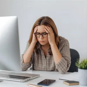 frustrated business woman