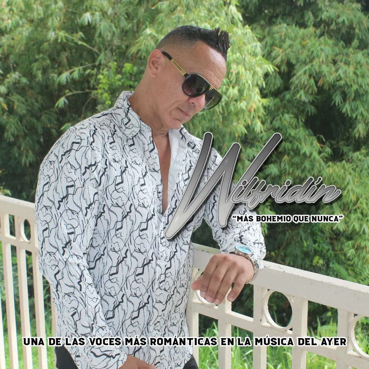 Portada de álbum de Wilfridín en blanco y negro