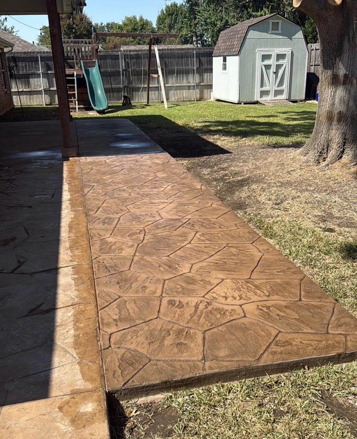 Concrete sidewalk and walkway installation completed by MS101 Construction LLC in Fort Worth, Texas.
