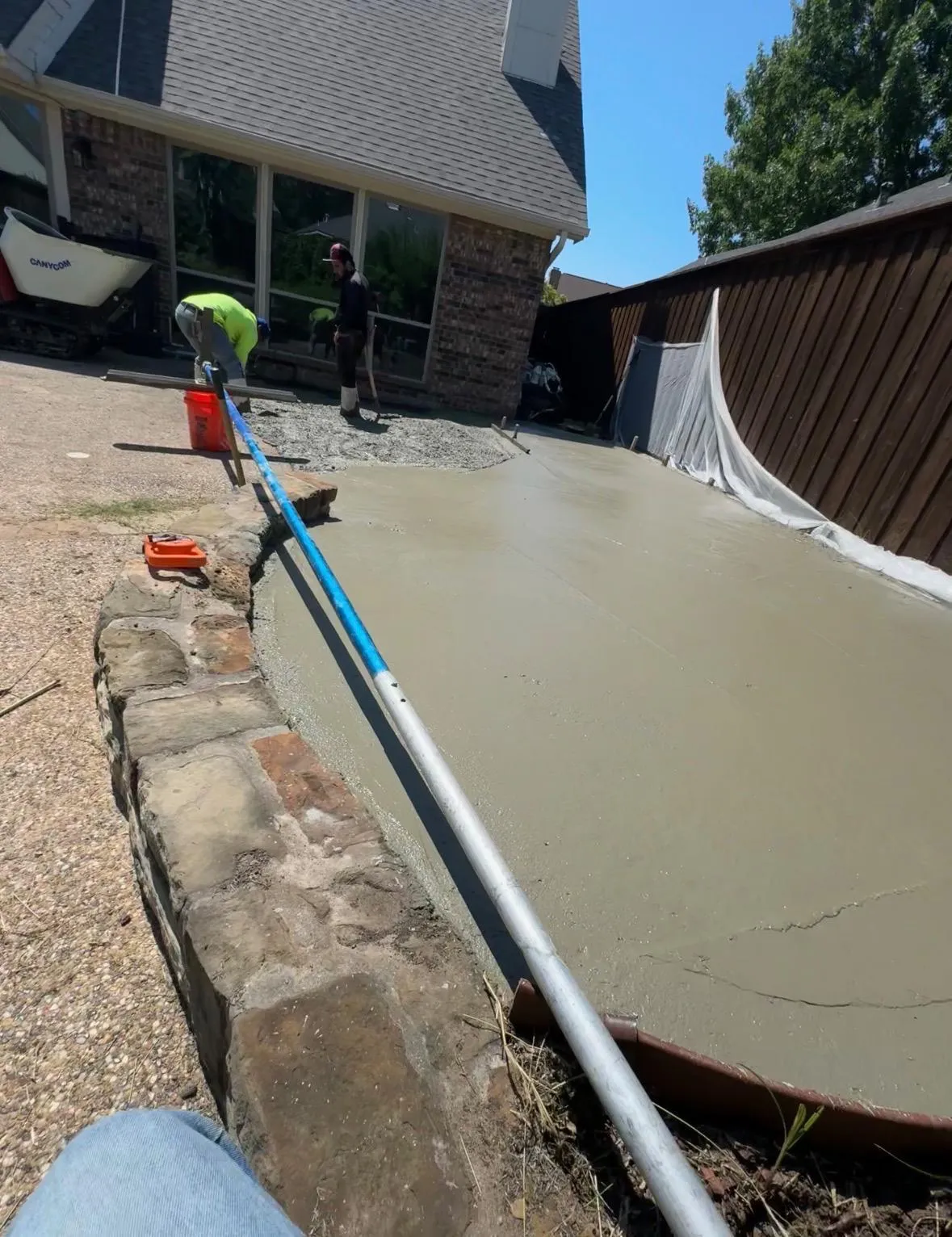 Professional residential concrete sidewalk project completed by MS101 Construction LLC.