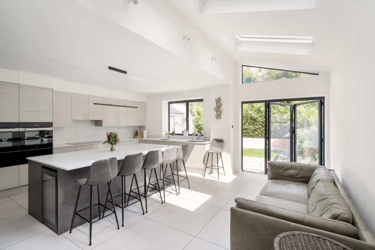 Steel frame installation underway for new build foundation structure in Woking