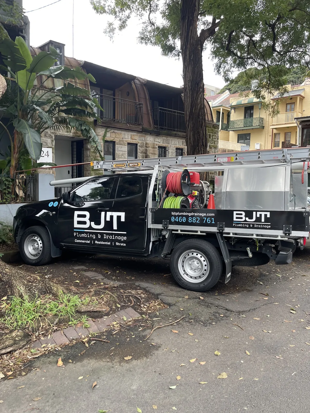 BJT ute parked on site