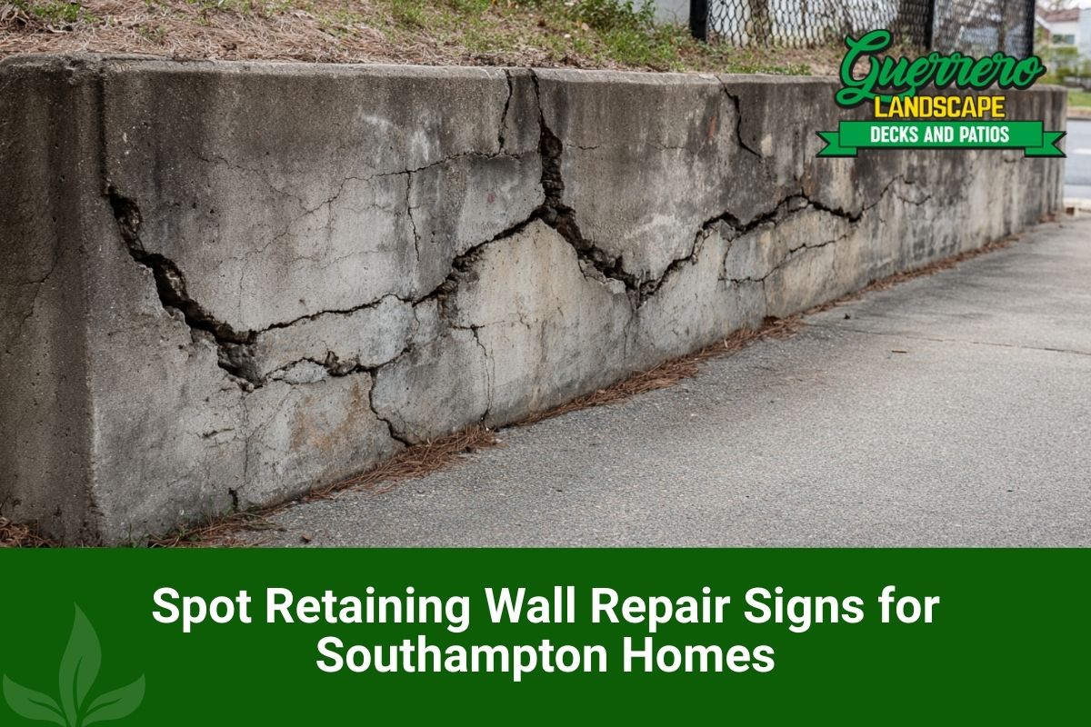 Spot Retaining Wall Repair Signs for Southampton Homes
