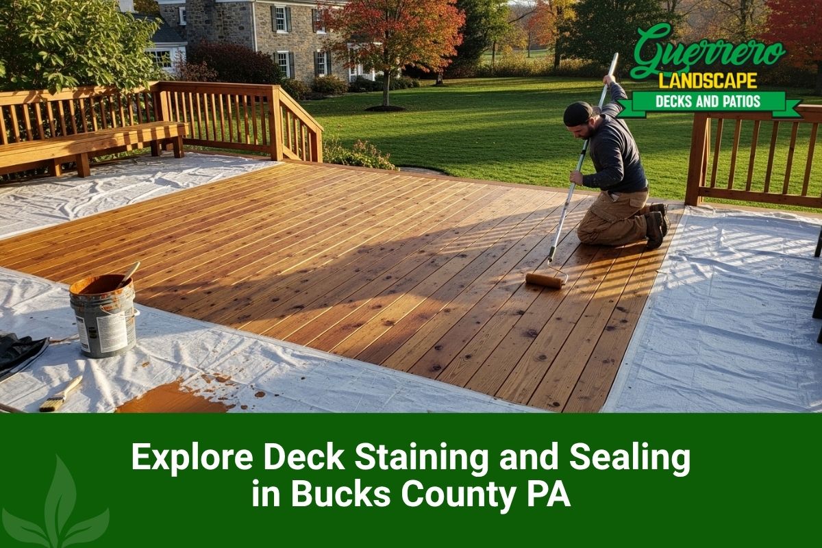 deck staining and sealing in Bucks County PA for long-lasting wood protection