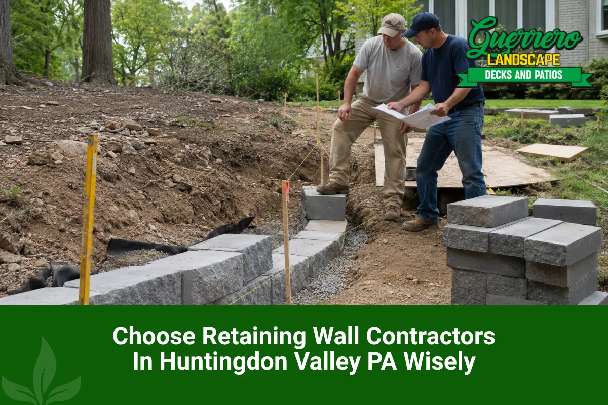 Choose Retaining Wall Contractors In Huntingdon Valley PA Wisely