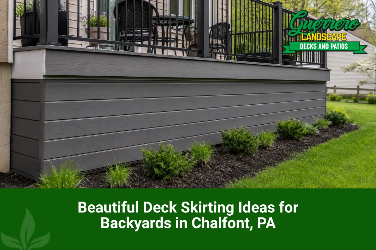 Modern deck skirting ideas in Chalfont, PA with horizontal panels