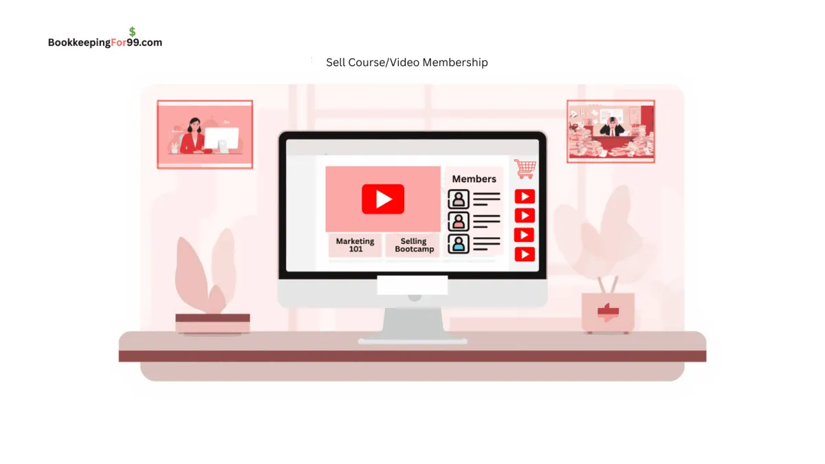 Sell online courses and video memberships using BookkeepingFor99.com tools for hosting content, managing members, and accepting payments