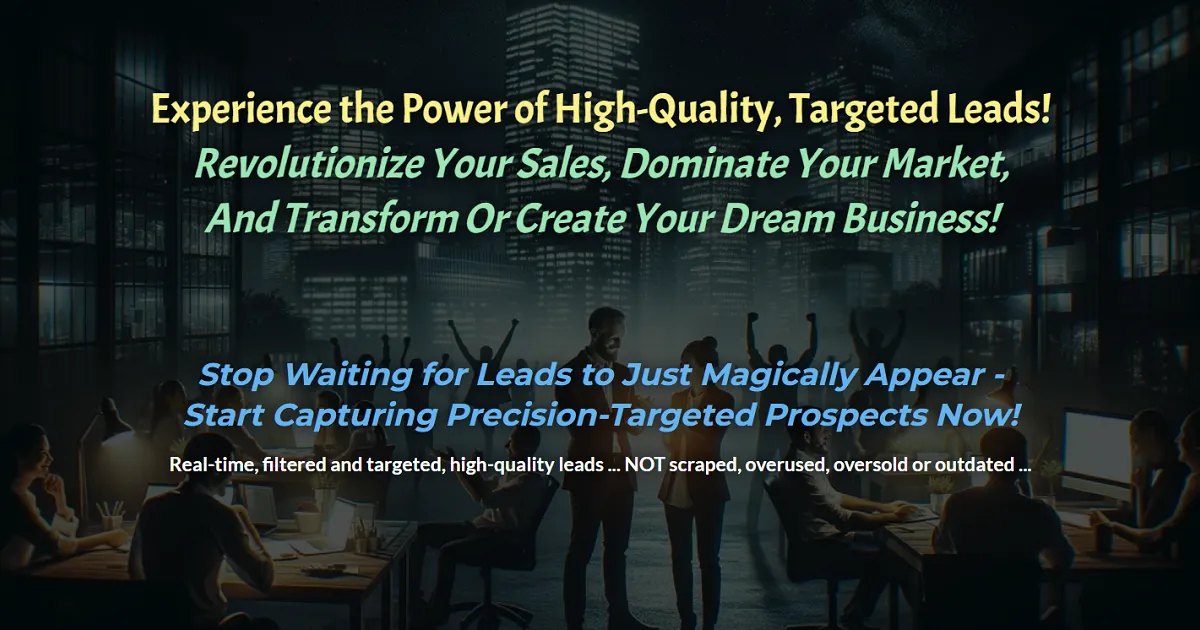 Lead Generation software at its finest ... Find your target or ideal audience with ease ...