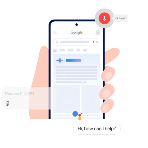 Answer Engine Optimization (AEO) showing top AI search results for local businesses