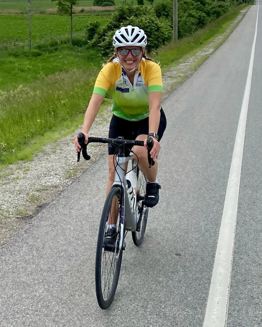 Karina Cranston, Registered Physical Therapist riding a bike