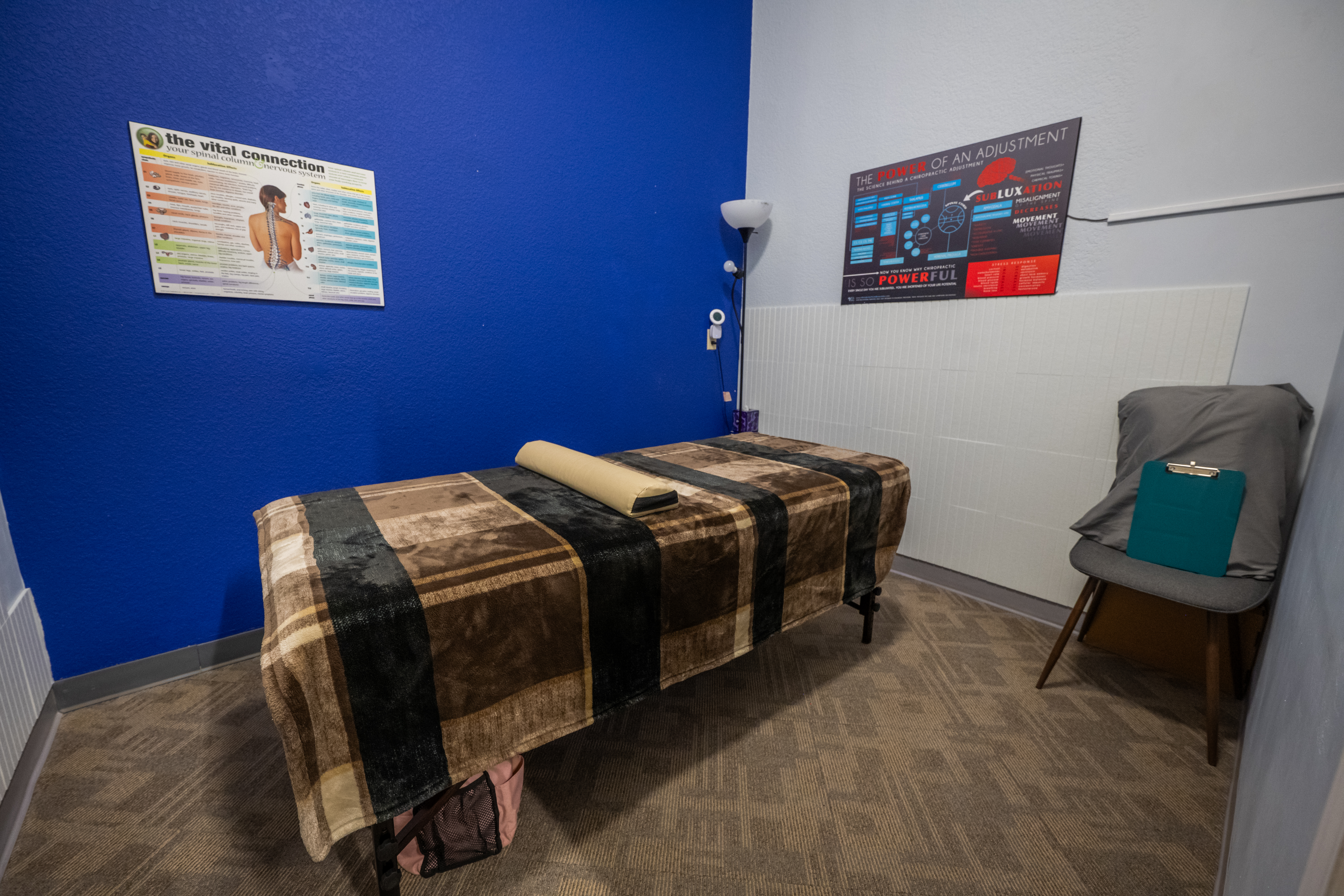 Pregnant woman experiencing comfortable chiropractic care