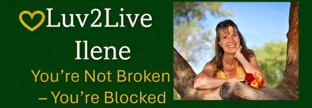 uv2Live ilene, you're not broken, you're blocked, logo, heart logo